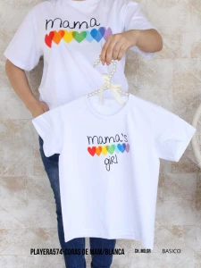 PLAYERA575-CORA D HIJA/BLANCA KIDS