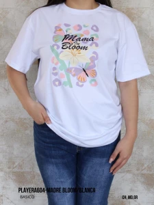 PLAYERA604-MADRE BLOOM/BLANCA