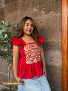 BLUSA409-LISSA/ROJA