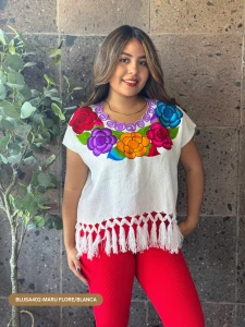 BLUSA402-MARU FLORE/BLANCA