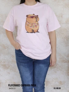 PLAYERA602-CAPIBARA/ROSA