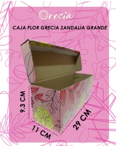 CAJA FLOR GRECIA SANDALIA GDE 29.7*11*9.3