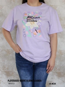 PLAYERA605-MADRE BLOOM/LAVANDA