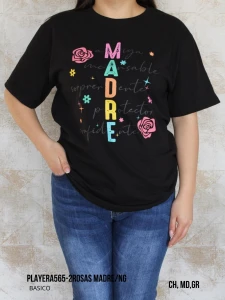 PLAYERA565-2ROSAS MADRE/NG