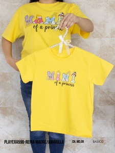 PLAYERA596-REINA MADRE/AMARILLA