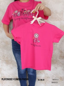 PLAYERA592-FLOWERS/FIUSHA