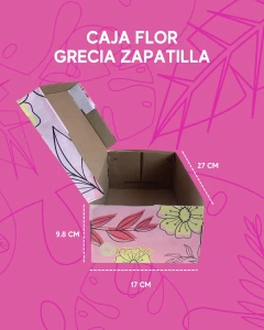 CAJA FLOR GRECIA ZAPATILLA 27*17*9.8